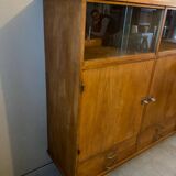 Vintage oak bookcase sideboard