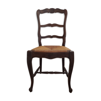 Louis XV style chair in solid oak dating from 1978