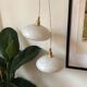 Art Deco glass pendant lamp from Clichy 30s