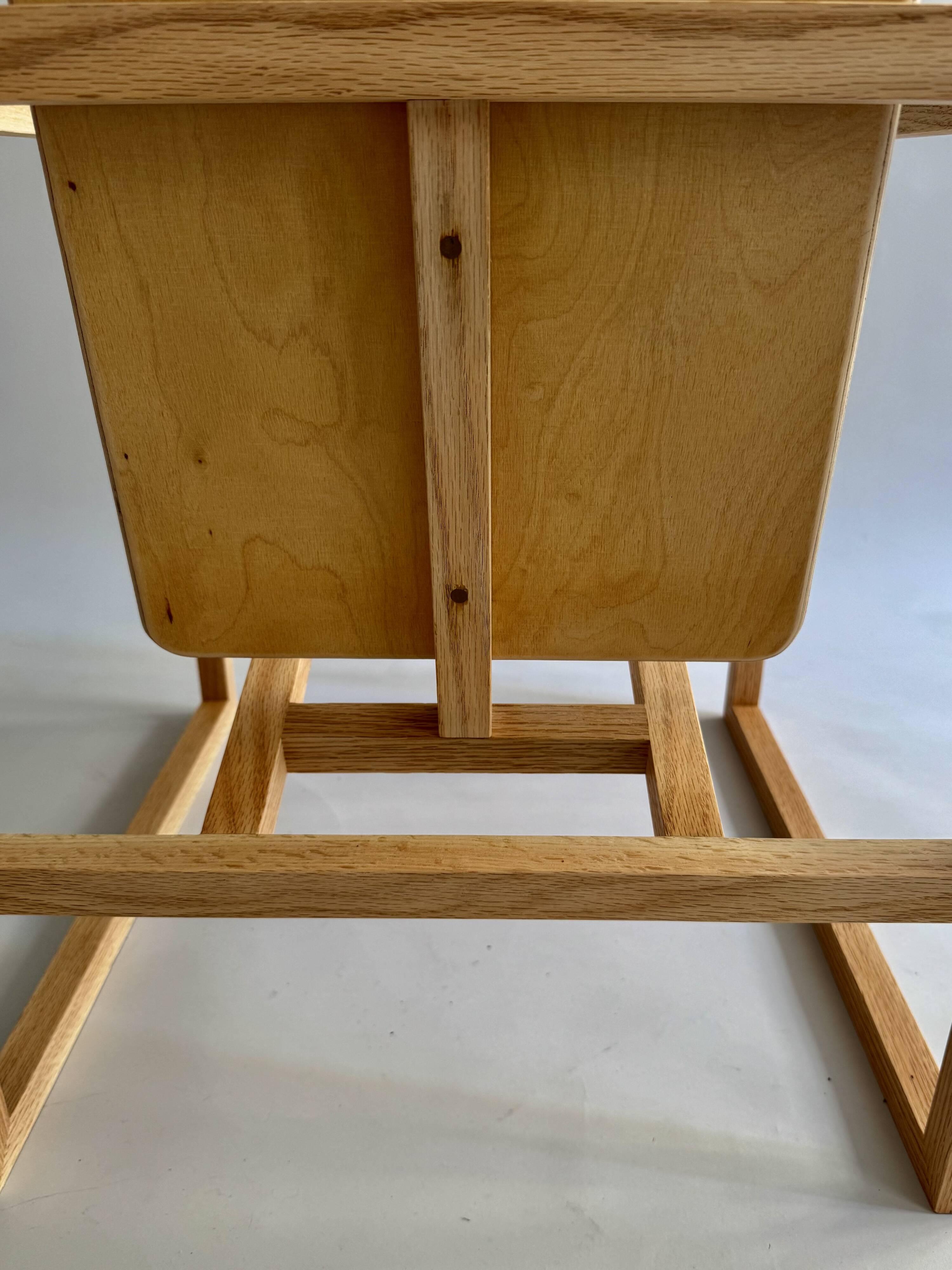 Pair of handmade wooden armchairs