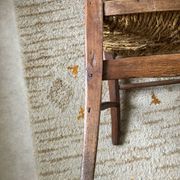 Fauteuil en paille art populaire