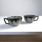 Tasses grès art déco DENBAC