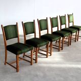 6 Danish Brutalist Dining Chairs