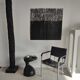 Sofa end in solid wood monoxyl organic shape black color
