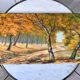 oil painting on canvas autumnal landscape signed "Senneret" vintage