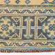Pale orange & blue turkish runner rug 72x341cm