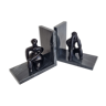 Pair of bookends the thinker and the seated lady, 15 cm