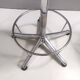 Vintage Black Plastic and Chromed Metal Revolving and Adjustable Stool, Italy