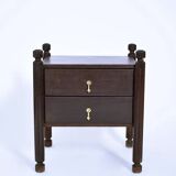 Table de chevet en châtaignier, Portugal années 1960