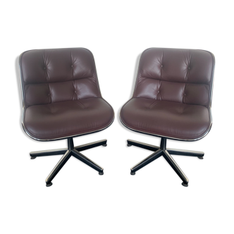 Pair of chairs, Charles Pollock for Knoll international