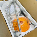 Orange round floor lamp