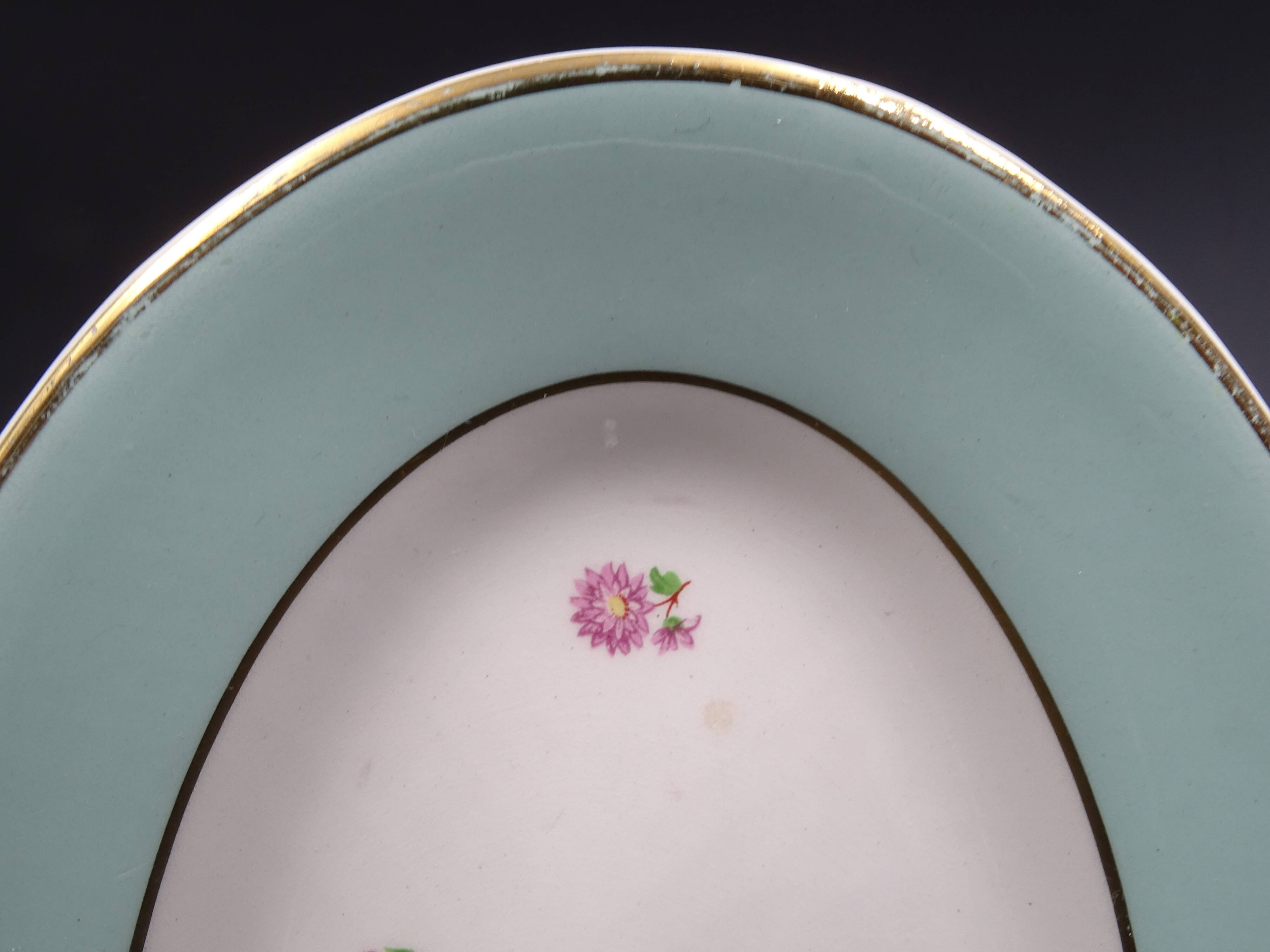 Pair of small cups or opaque porcelain ravines Model Duchess, St Amand Hamage