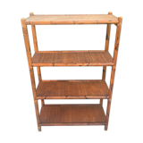 Vintage rattan and bamboo shelf