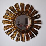 Sun mirror in gilded wood early twentieth century 40cm