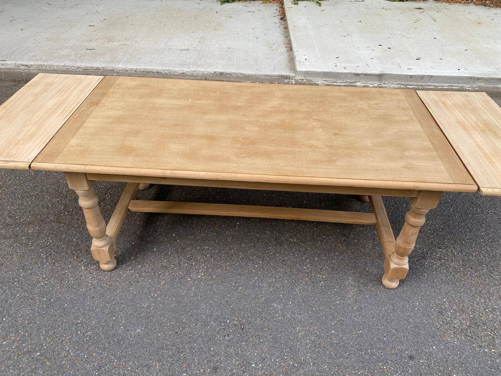 Table à manger de ferme extensible rénovée en bois 260cm