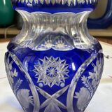 Crystal vase, Bohemian, cut.
