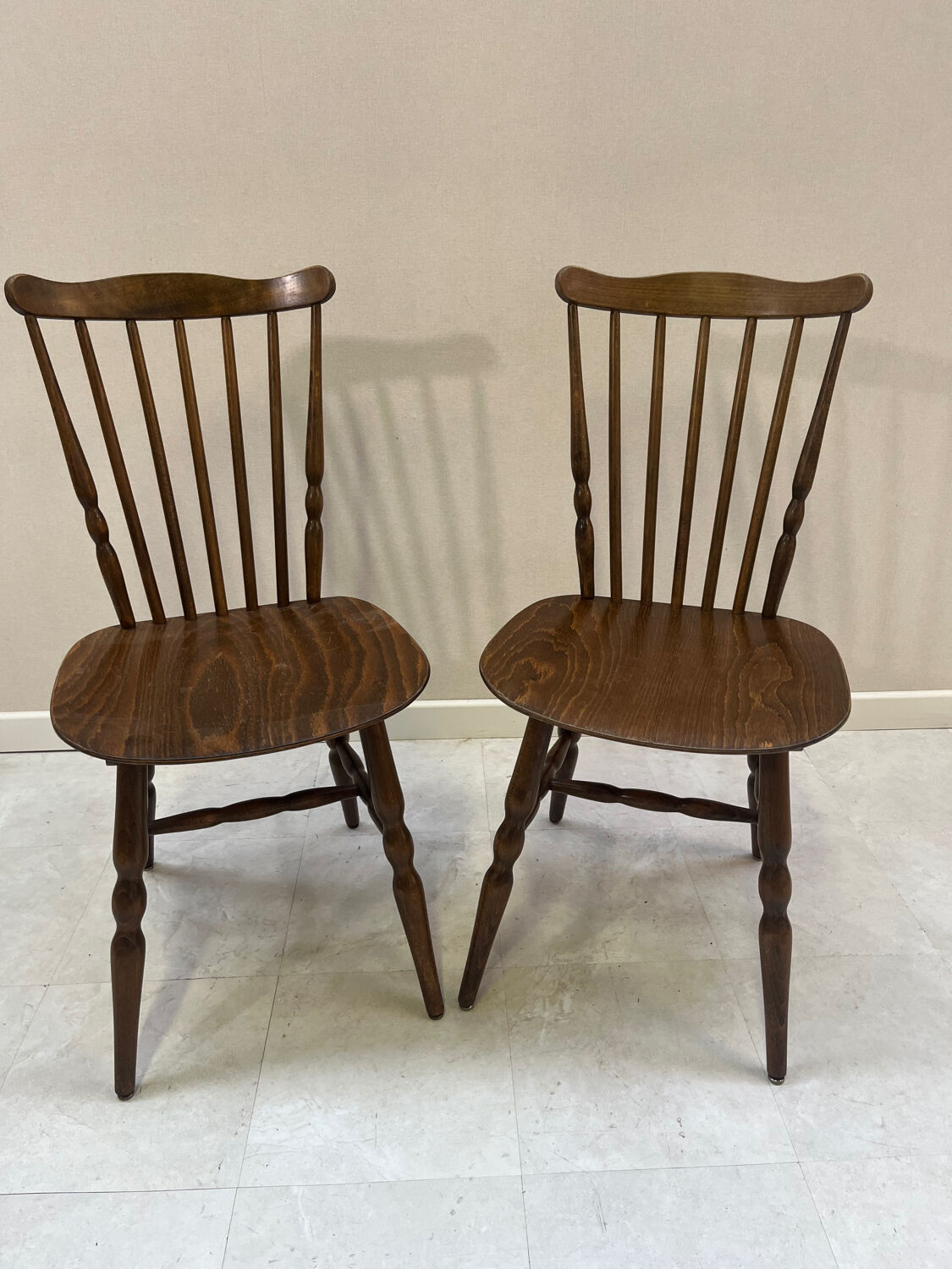 Pair of Baumann bistro chairs