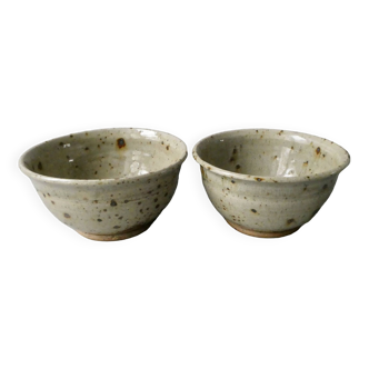 2 Rémi Bohnert stoneware bowls, La Borne