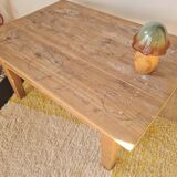 Old low farmhouse table - 2 drawers