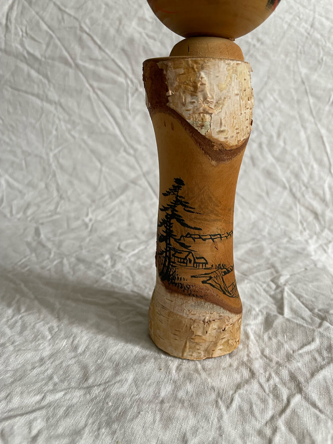 Kokeshi vintage hand painted wood