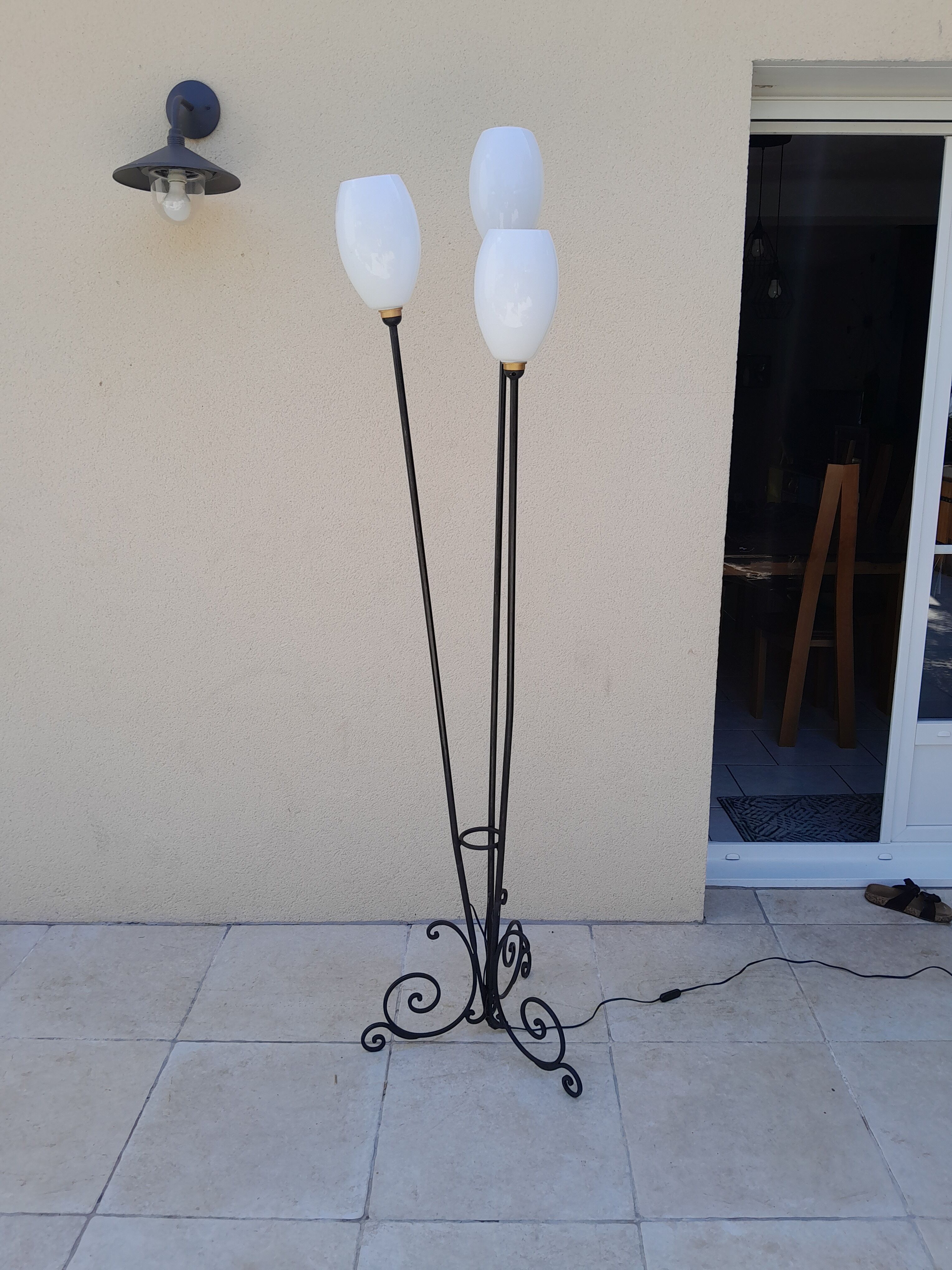 Lampadaire vintage 3 globes