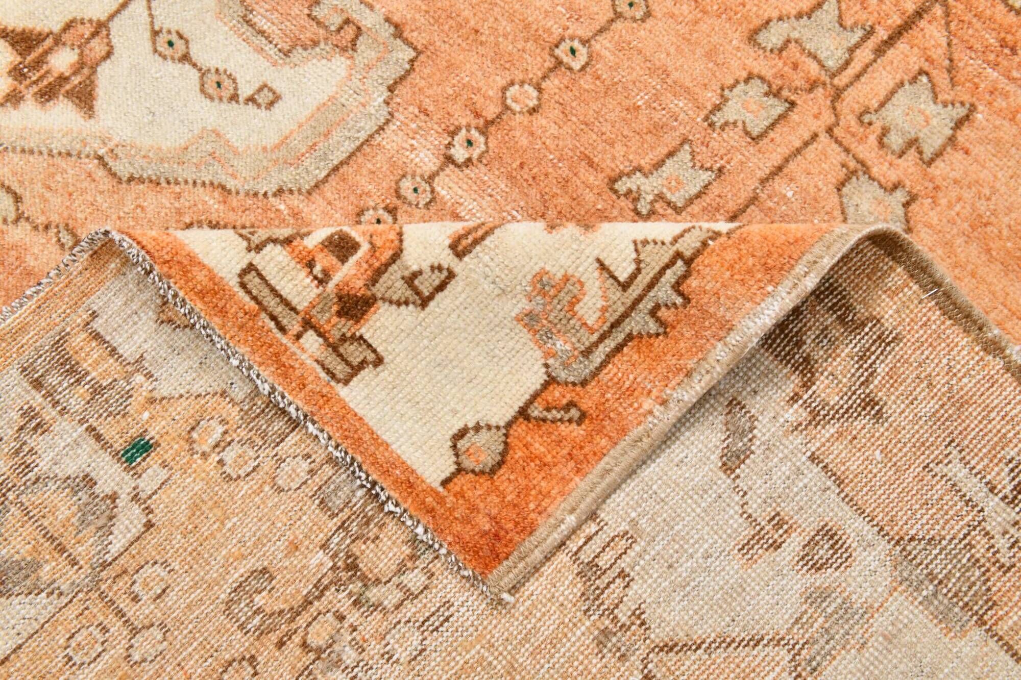 8x12 Terracotta & Brown Vintage Persian Rug, Rugs For Bedroom, 225x353Cm