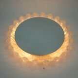 back lit wall MIRROR by schöninger acrylic frame ice glass decor 1960s 1970