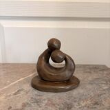 Ceramic Sculpture Pottery Nativity Man Woman Couple Abstract Modern Fa