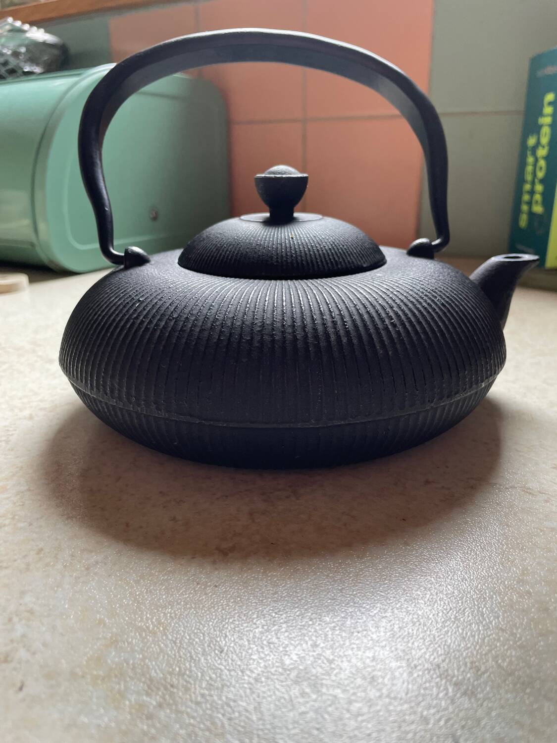 Cast iron teapot