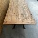 Large table for 10 people - 3m long - antique top / industrial legs