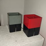 Pair of designer plastic lamps from the 70s