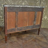 Louis XVI-style half-moon mahogany chest of drawers