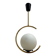 Suspension mid-century laiton et verre opalin