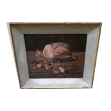 Painting "The guinea fowl and its chicks"