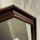 Vintage brown wooden octagonal mirror 58x48