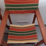 Pair of folding garden armchairs