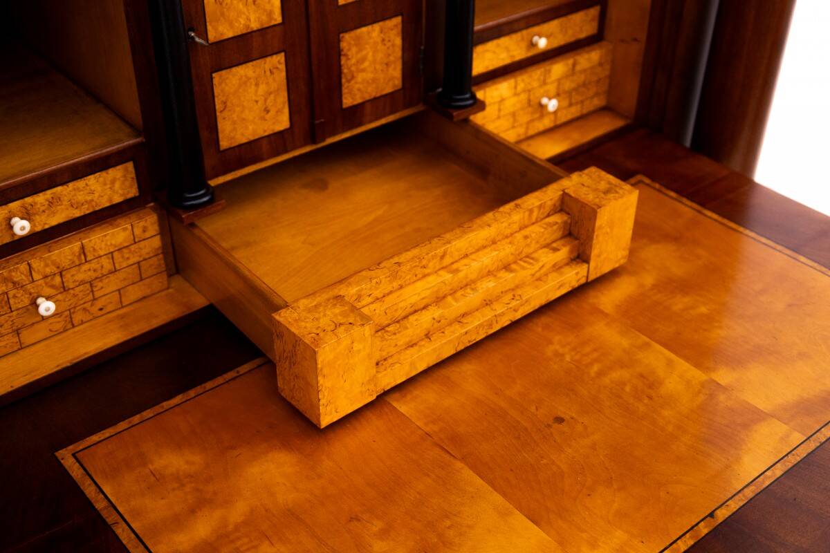 Biedermeier secretary, Western Europe, around 1840.