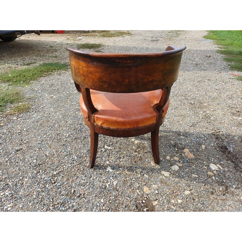 Fauteuil Empire 19ème Acajou