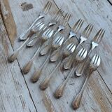 Set of 12 dessert forks, gadroon model