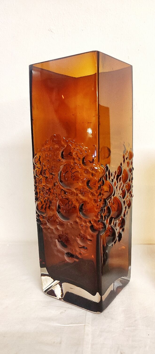 Pair of glass vases Italy 1970s