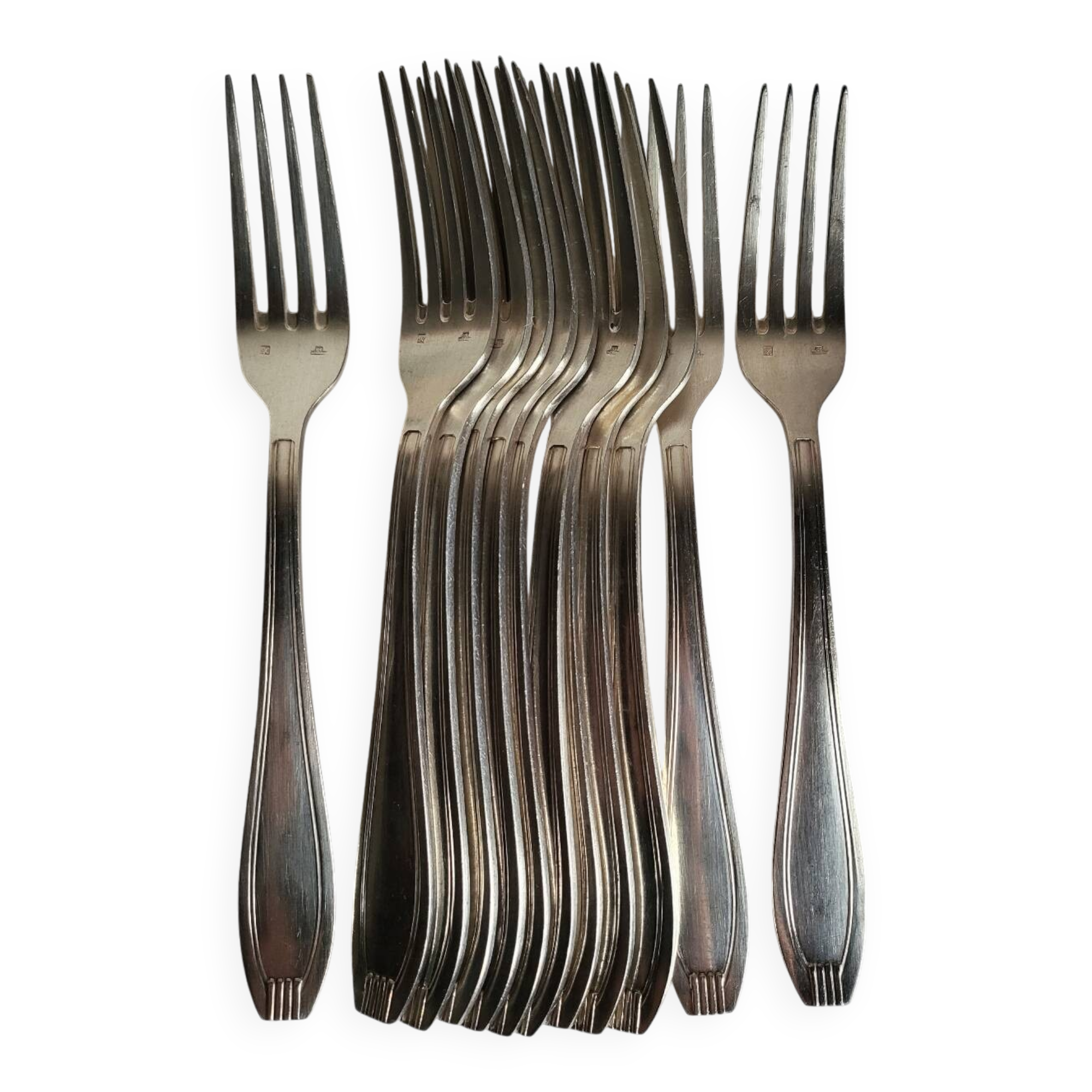 12 silver-plated table forks Manufrance