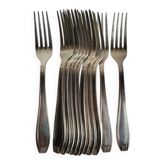 12 silver-plated table forks Manufrance