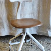 Workshop chair by Nicolle in metal and wood - 1960s