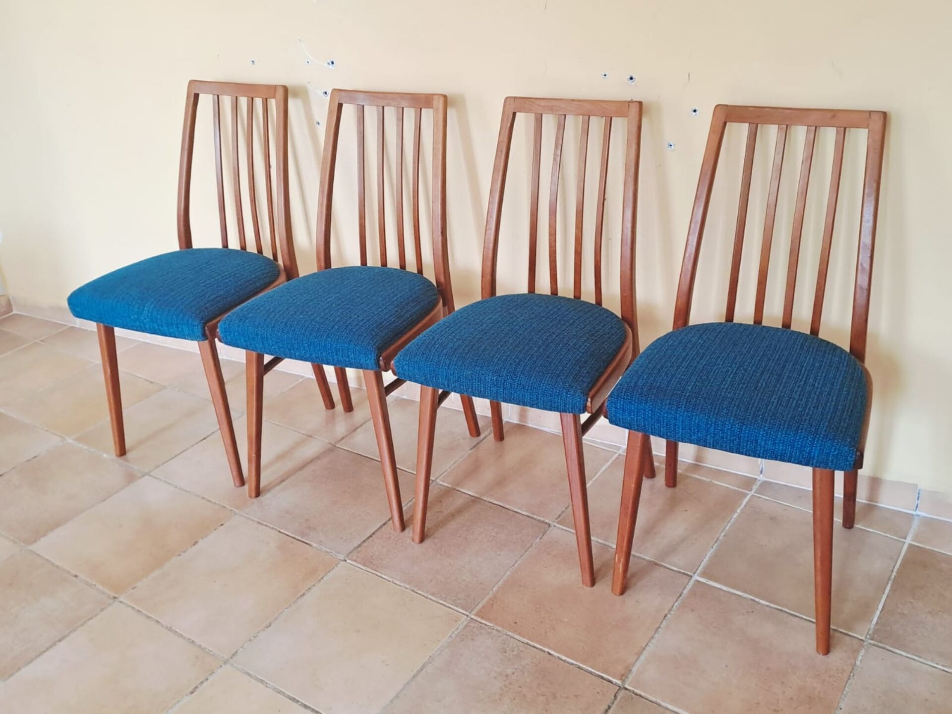 Set of 4 Antonin Šuman chairs by Interier Praha, Czechoslovakia 19