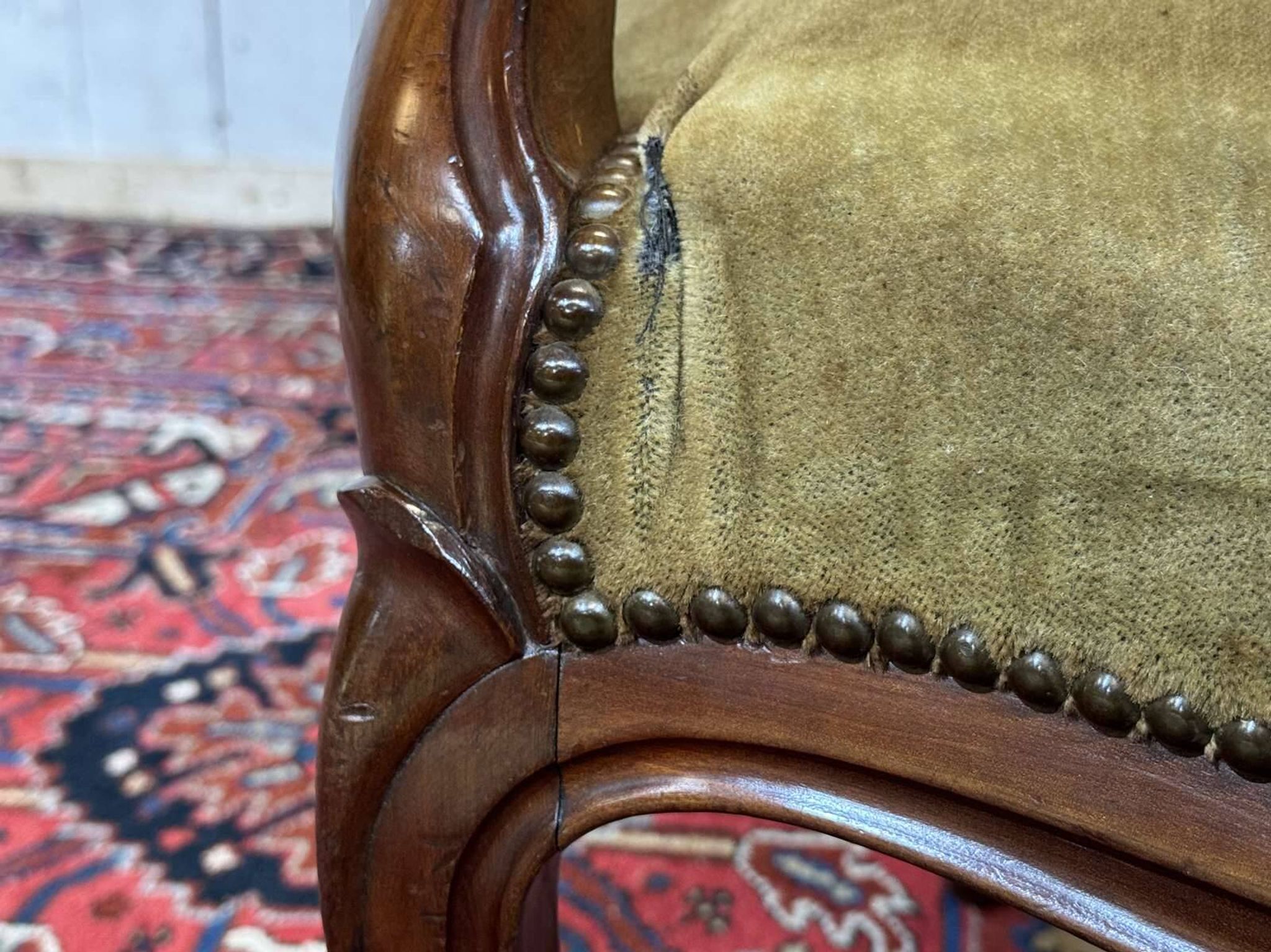 Paire de fauteuils Napoléon III XIXème en acajou