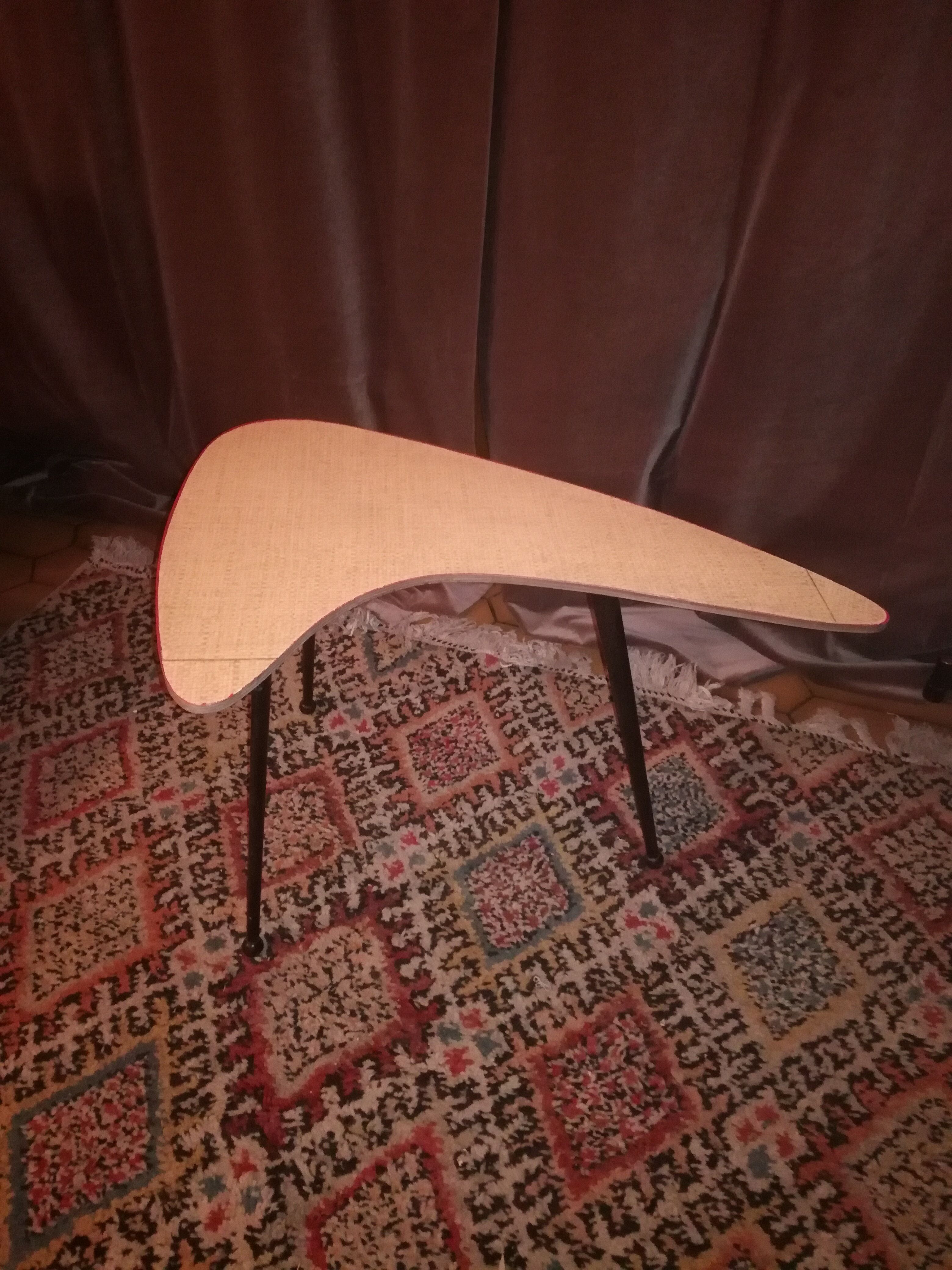Boomerang tripod coffee table 1960