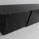 Marquina Black Marble lacquer Italian Post Modern Sideboard, 1980s