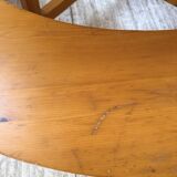 Set of round table and 4 rounded benches, 1950