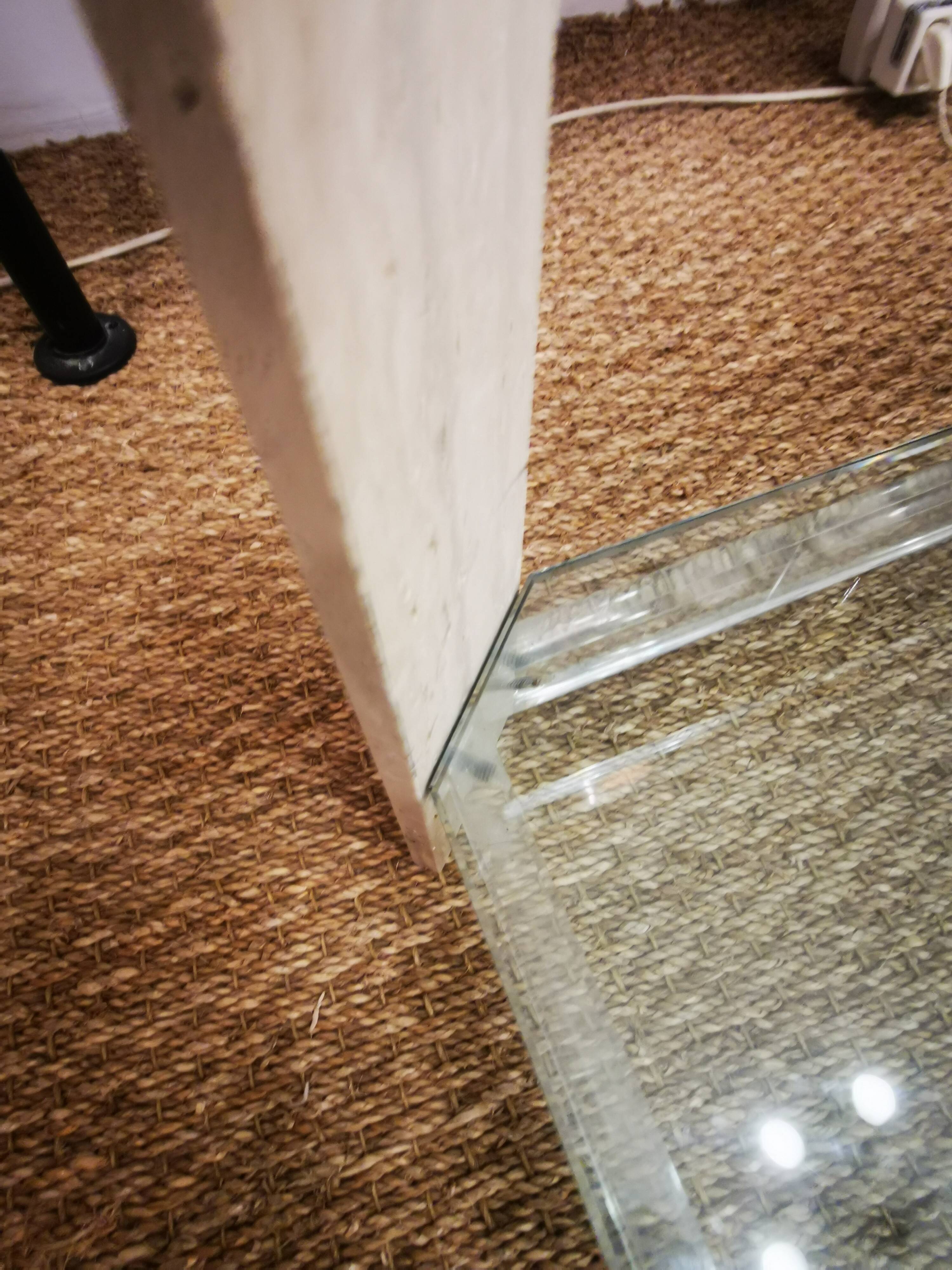 Italian travertine, perspex and glass coffee table, circa 1970