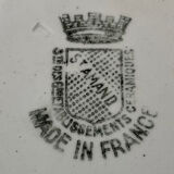 Flat faience plates from saint amand and hamage